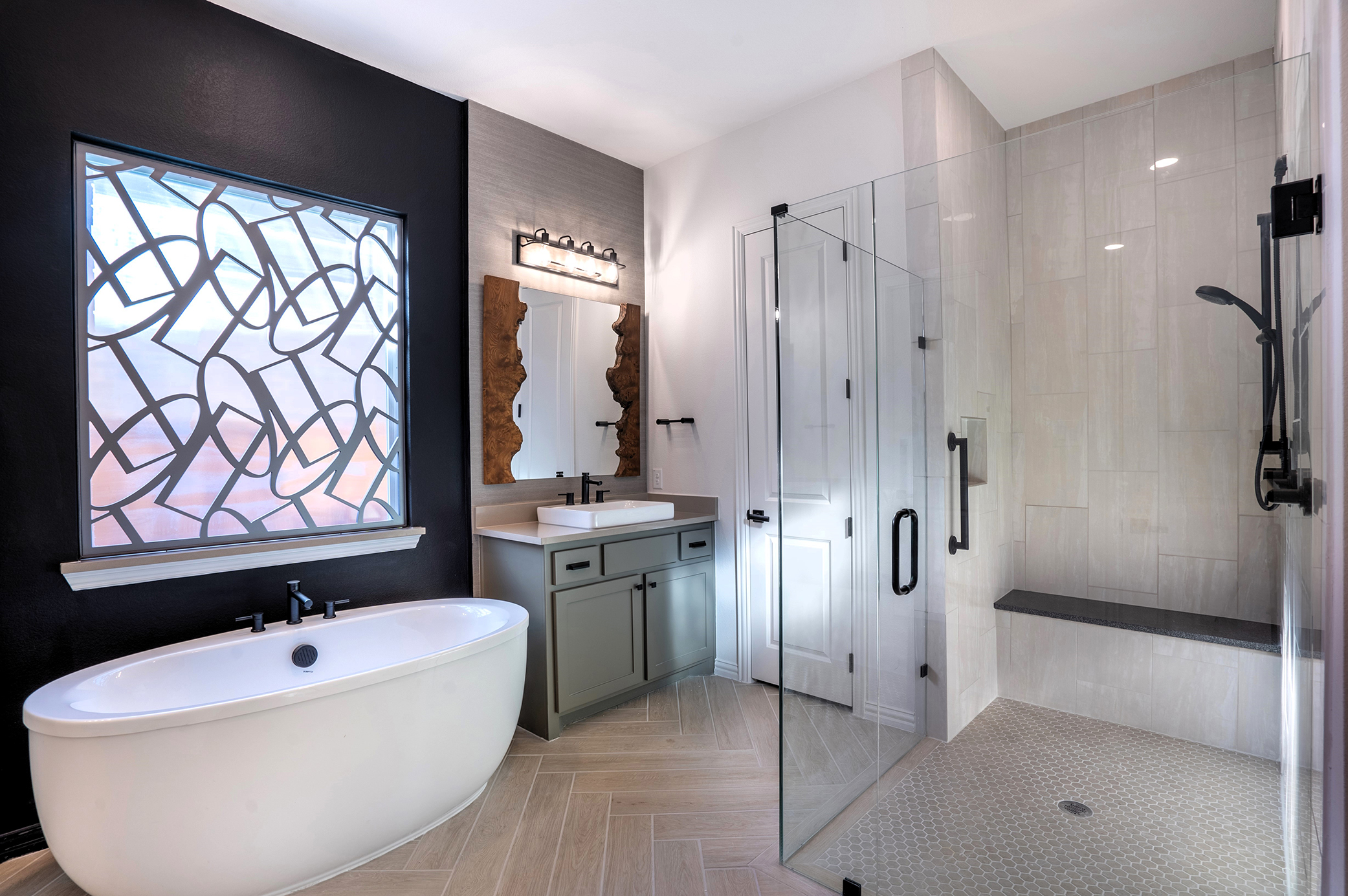 Deziner Tonie - Decorating Den Interiors luxury bathroom in Wellington, FL.