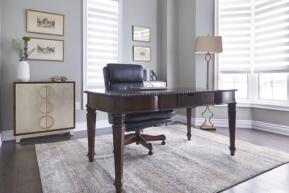 A transitional office design.